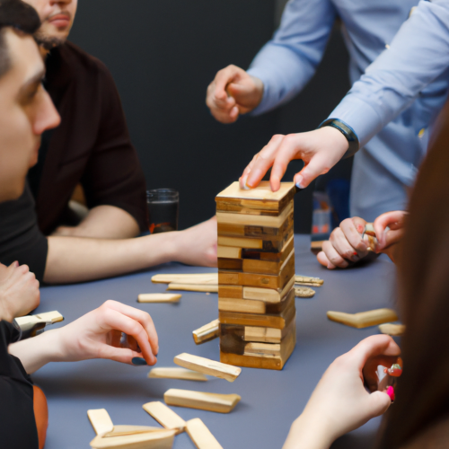 Großer Spieleabend mit mehreren Personen und Spieltischen