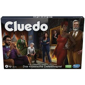 Cluedo Brettspiel, neu gestaltetes Cluedo für 2–6 Spieler, Detektivspiel, Familienspiel für Kinder und Erwachsene
