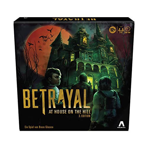 Hasbro Betrayal at House on The Hill dritte Edition, kooperatives Brettspiel ab 12 Jahren, 3 6 Spieler, 50 Spukszenarien Multi-Colour Einheitsgröße