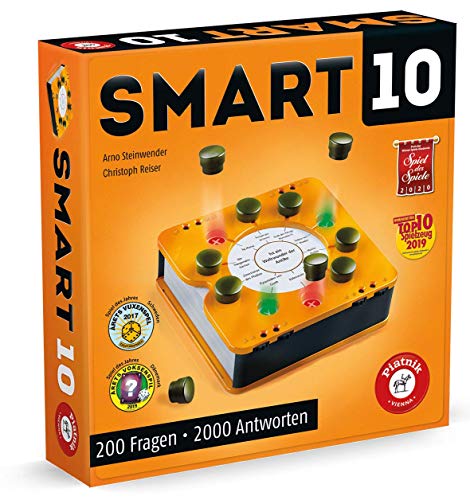 Piatnik 7167 - Smart 10 | Das revolutionäre Alleswisser Brettspiel I Für die Quizfreunde | Wer ist der Quizkönig | Ab 12 Jahren | Wissenfragen von A - Z | Für Unterwegs und Zuhause