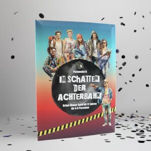 Parameter B - Im Schatten der Achterbahn - Krimidinner für 4-6 Personen – ab 12 Jahren - Krimidinner für Zuhause für Familien mit Kindern - Krimispiel für Einsteiger - realistische Beweise