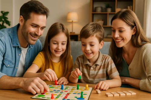 Familien- und Kinderspiele: Pädagogik, Förderung & Spielspaß kombinieren – passende Illustration