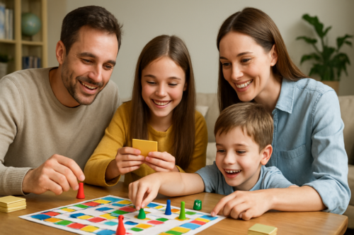 Familien- und Kinderspiele: Pädagogik, Förderung & Spielspaß kombinieren – passende Illustration