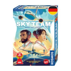 Kosmos 684044 Sky Team - Bereit zur Landung? Spiel des Jahres 2024, kooperatives Spiel für 2 Personen ab 10 Jahre, deutschsprachige Version, Strategiespiel, Brettspiel, Gesellschaftsspiel